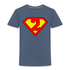 2. Geburtstag - Super Baby Comic Style Geschenk Kinder Premium T-Shirt - Blau meliert