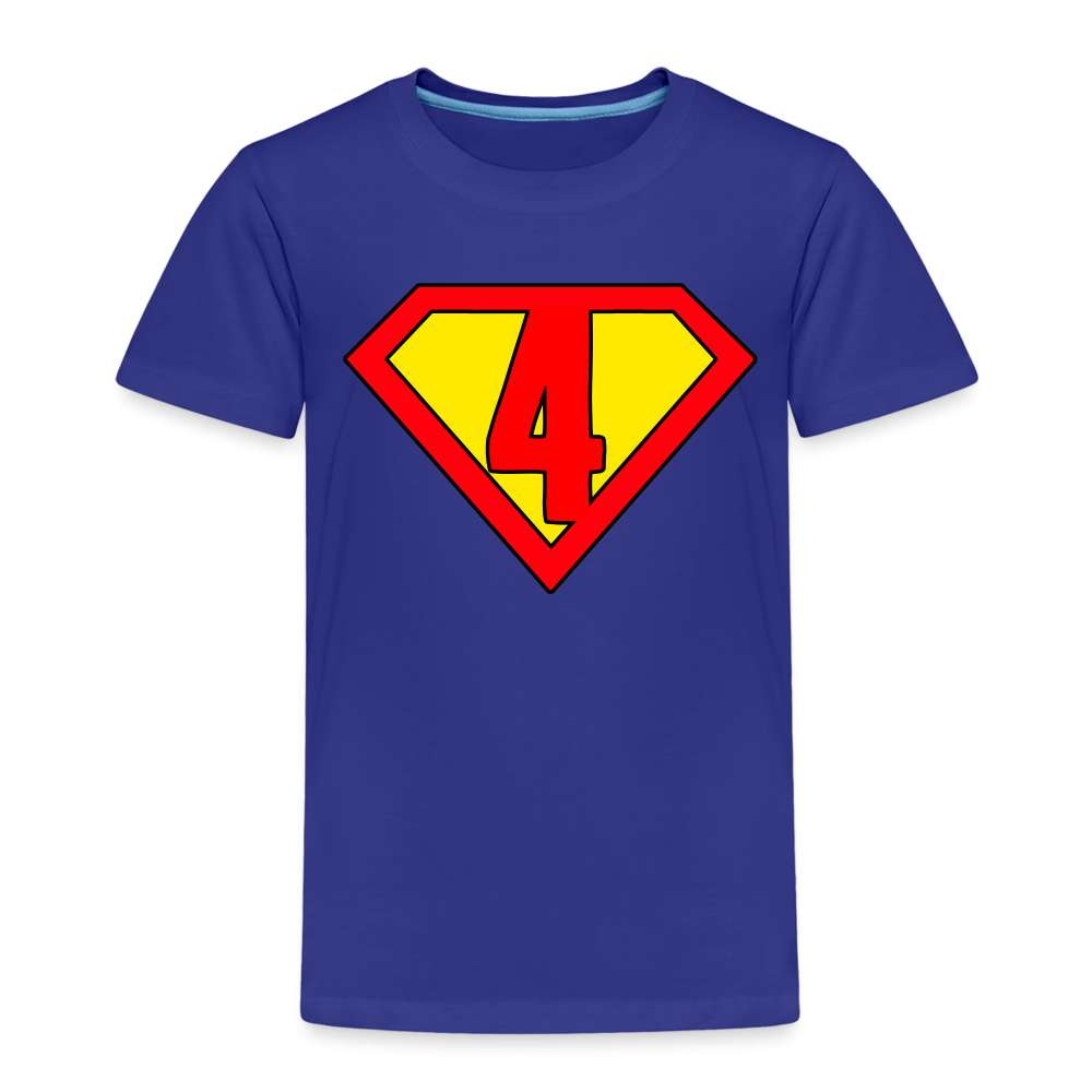 4. Geburtstag - Super Baby Comic Style Geschenk Kinder Premium T-Shirt - Königsblau