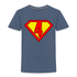 4. Geburtstag - Super Baby Comic Style Geschenk Kinder Premium T-Shirt - Blau meliert