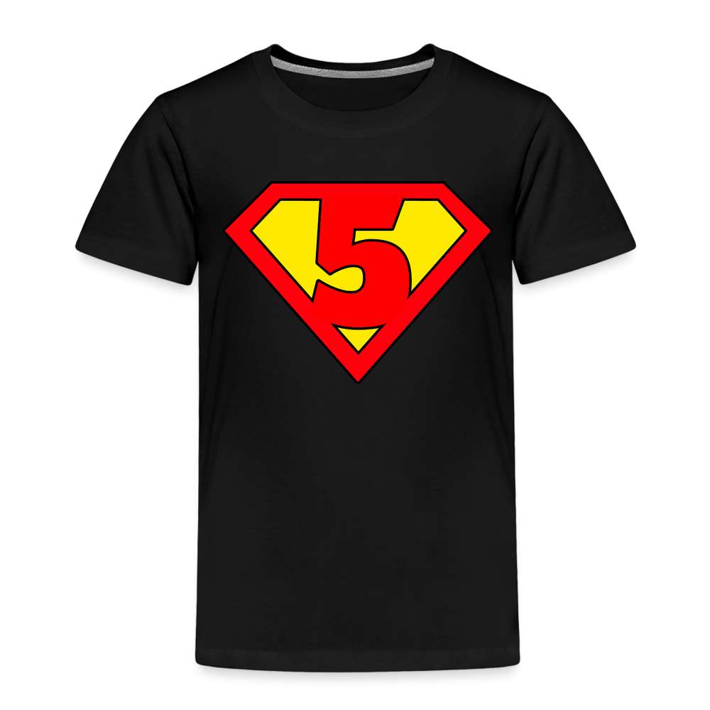 5. Geburtstag - Super Baby Comic Style Geschenk Kinder Premium T-Shirt - Schwarz