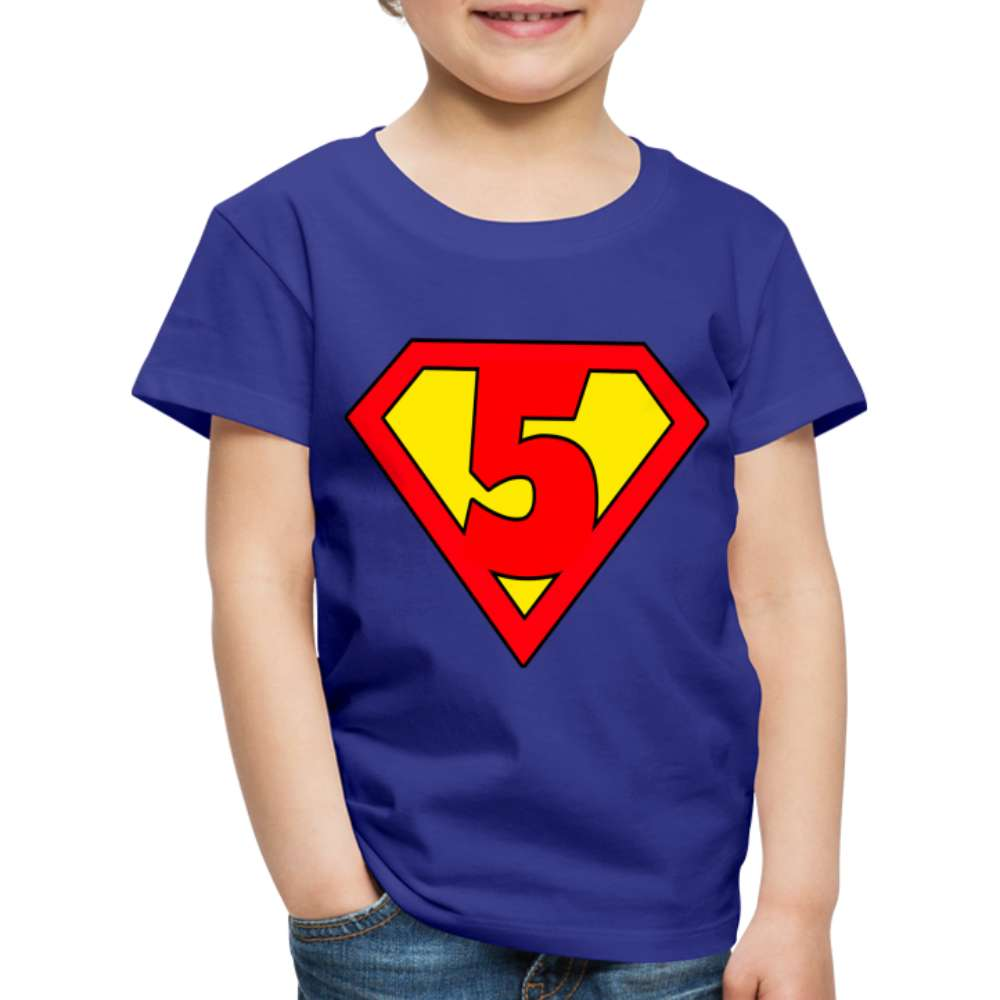 5. Geburtstag - Super Baby Comic Style Geschenk Kinder Premium T-Shirt - Königsblau