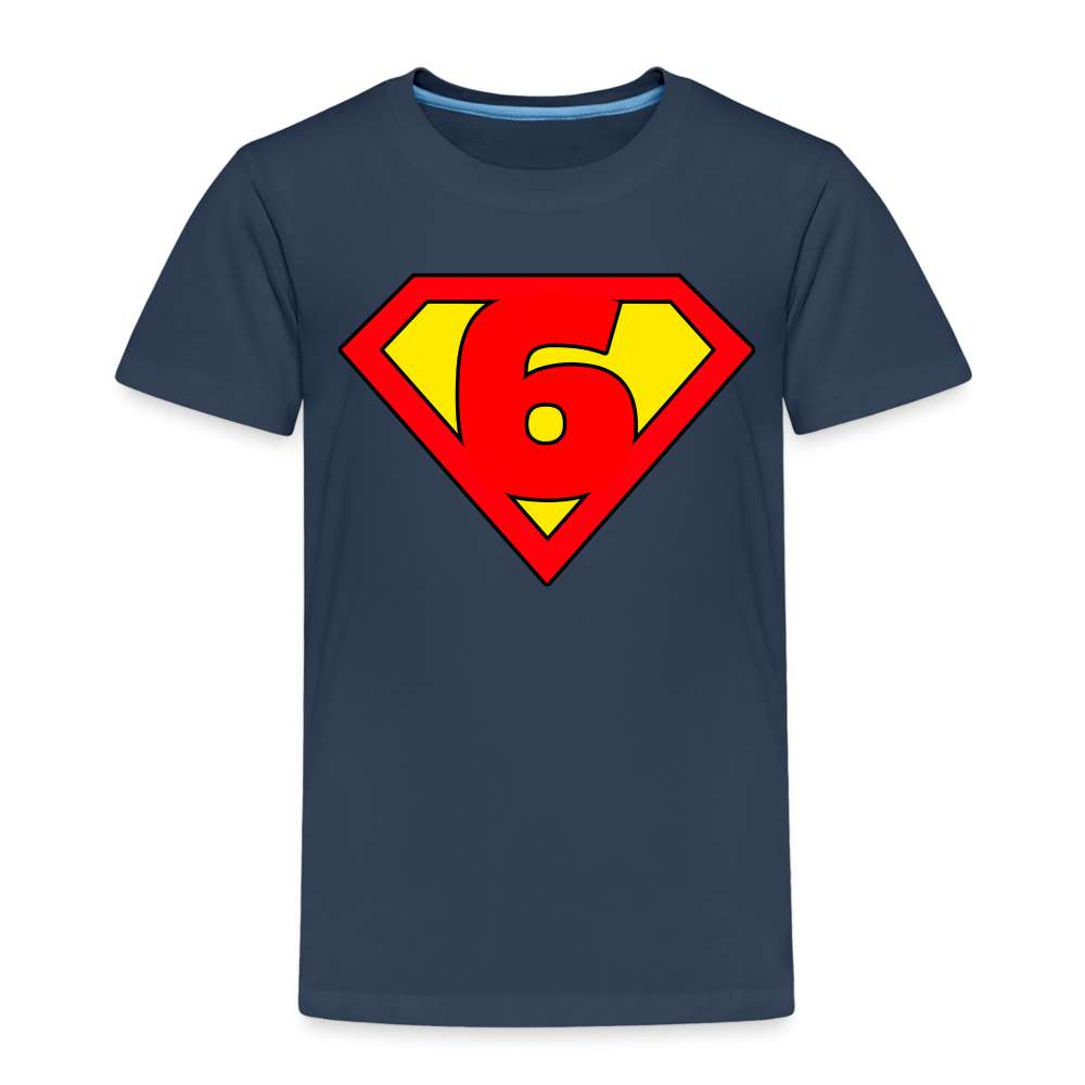 6. Geburtstag - Super Baby Comic Style Geschenk Kinder Premium T-Shirt - Navy