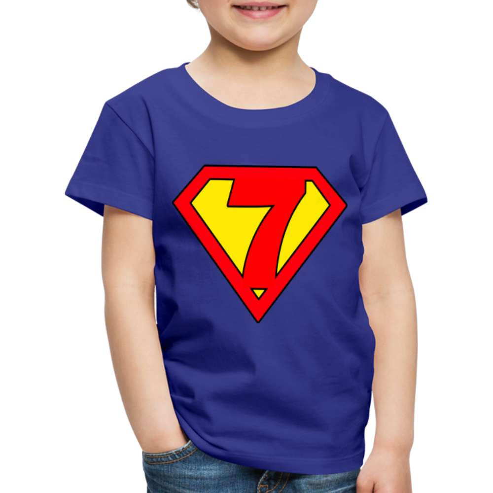 7. Geburtstag - Super Baby Comic Style Geschenk Kinder Premium T-Shirt - Königsblau
