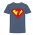 7. Geburtstag - Super Baby Comic Style Geschenk Kinder Premium T-Shirt - Blau meliert