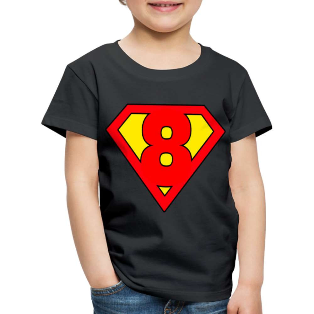8. Geburtstag - Super Baby Comic Style Geschenk Kinder Premium T-Shirt - Schwarz