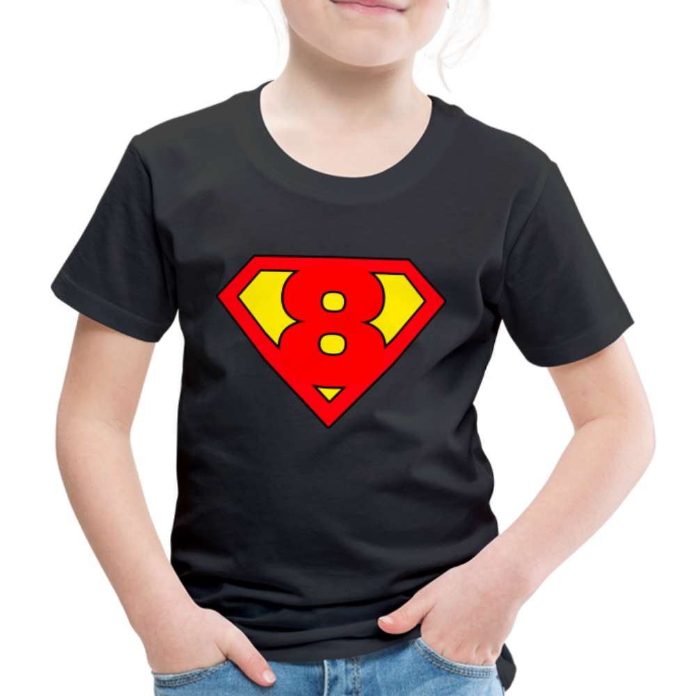 8. Geburtstag - Super Baby Comic Style Geschenk Kinder Premium T-Shirt - Schwarz