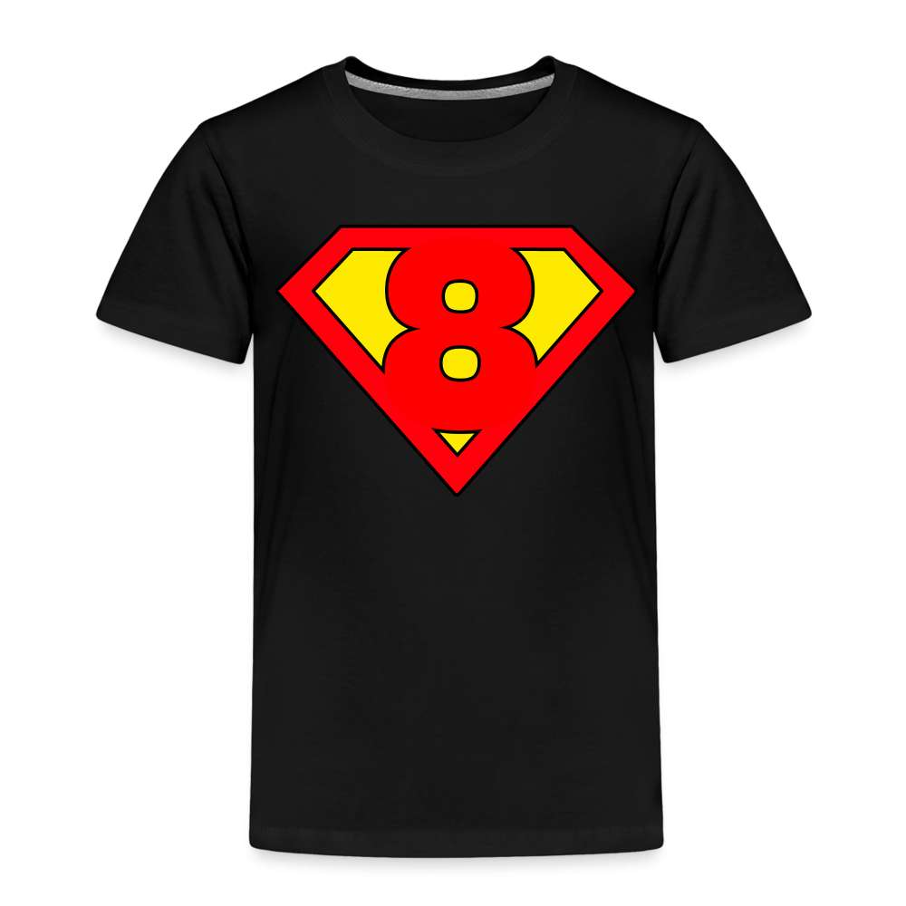 8. Geburtstag - Super Baby Comic Style Geschenk Kinder Premium T-Shirt - Schwarz