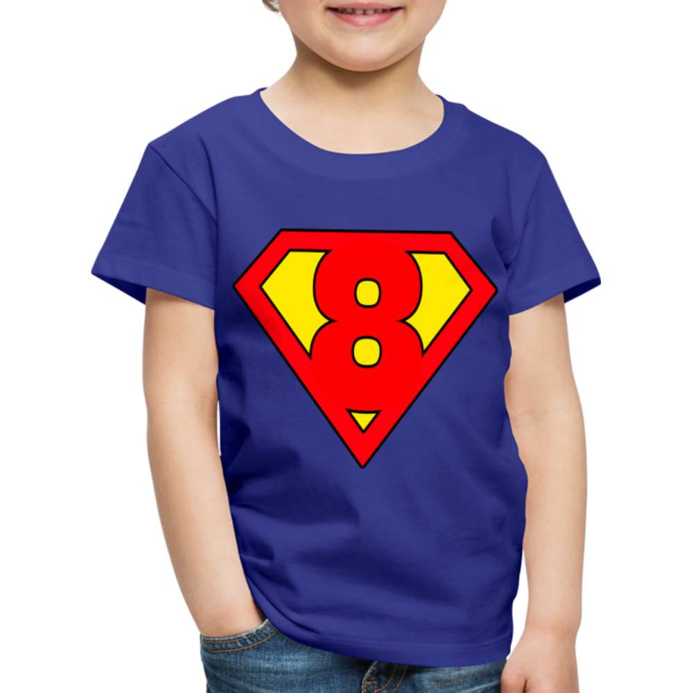 8. Geburtstag - Super Baby Comic Style Geschenk Kinder Premium T-Shirt - Königsblau