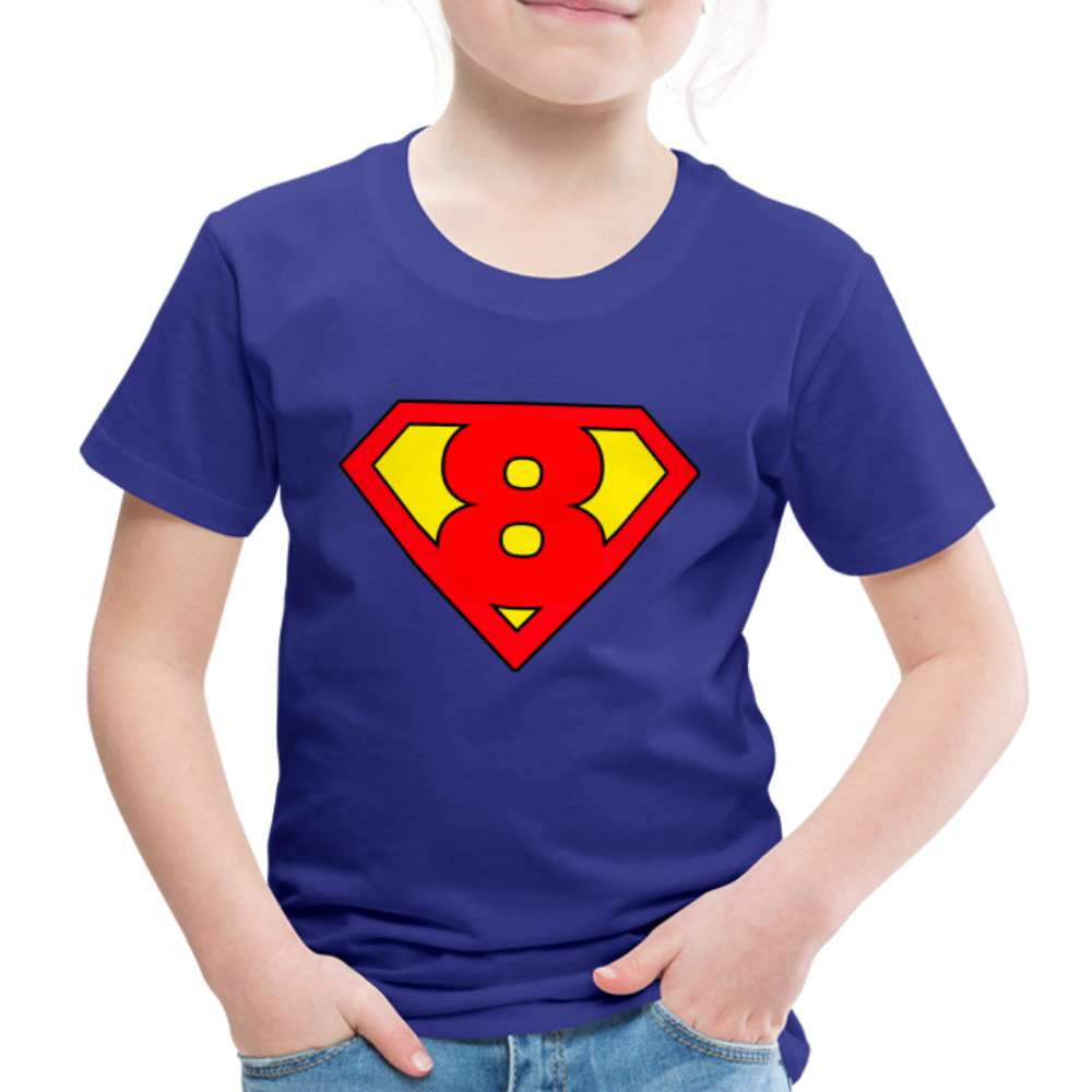 8. Geburtstag - Super Baby Comic Style Geschenk Kinder Premium T-Shirt - Königsblau
