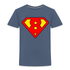 8. Geburtstag - Super Baby Comic Style Geschenk Kinder Premium T-Shirt - Blau meliert