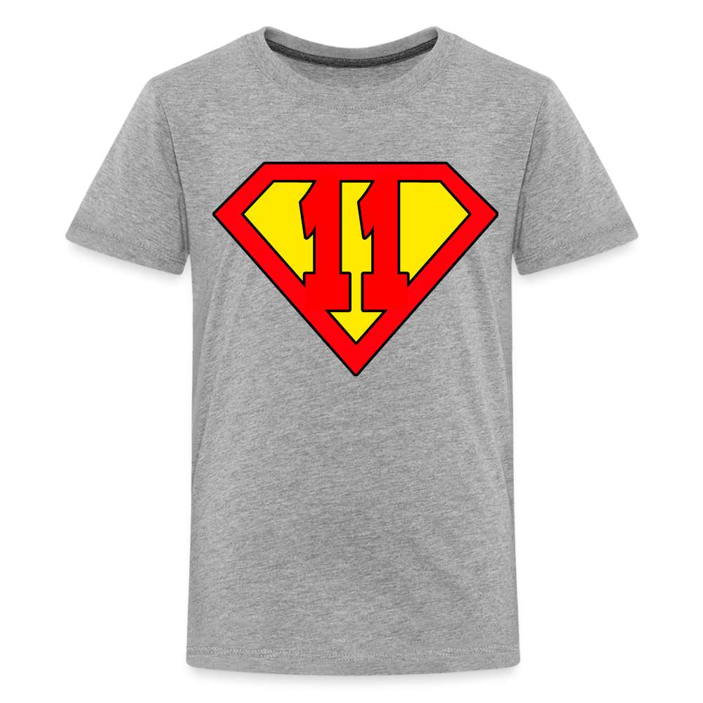 11. Geburtstag - Super Baby Comic Style Geschenk Teenager Premium T-Shirt - Grau meliert