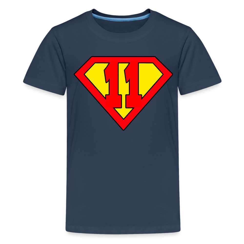 11. Geburtstag - Super Baby Comic Style Geschenk Teenager Premium T-Shirt - Navy