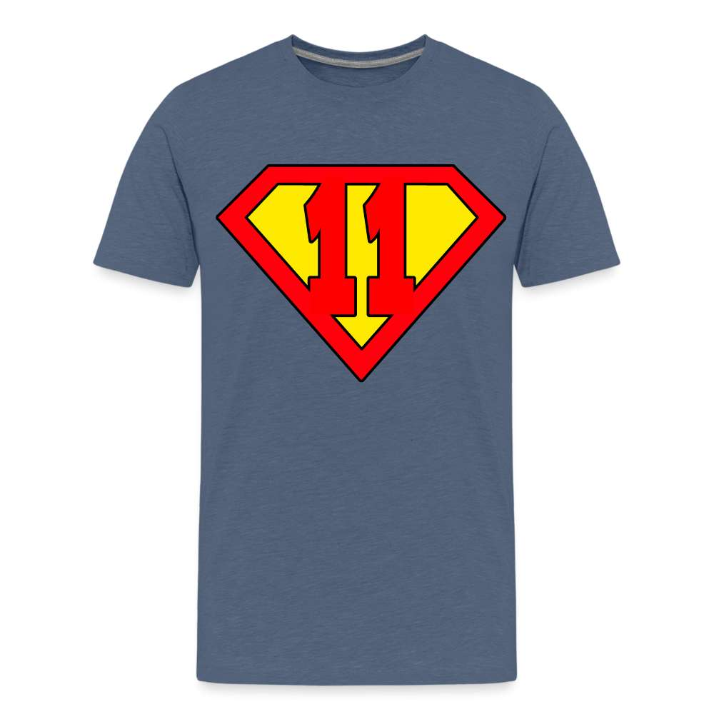 11. Geburtstag - Super Baby Comic Style Geschenk Teenager Premium T-Shirt - Blau meliert