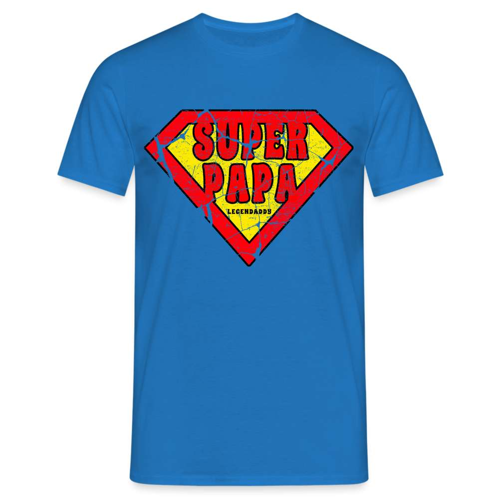 Super Papa Comic Style - Vatertag Geburtstag Geschenk T-Shirt - Royalblau