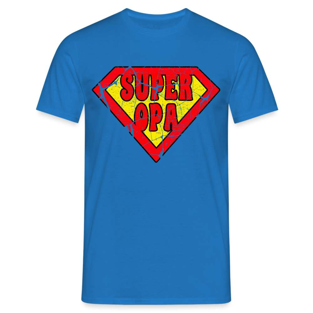 Super Opa Comic Style - Großvater Geburtstag Geschenk T-Shirt - Royalblau