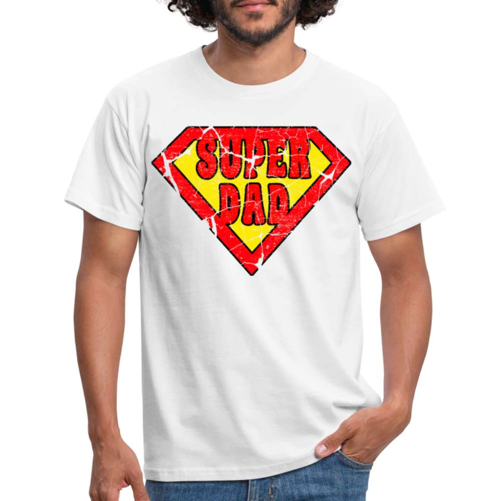 Super Dad Comic Style - Vatertag Geburtstag Geschenk T-Shirt - weiß