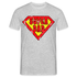 Super Dad Comic Style - Vatertag Geburtstag Geschenk T-Shirt - Grau meliert