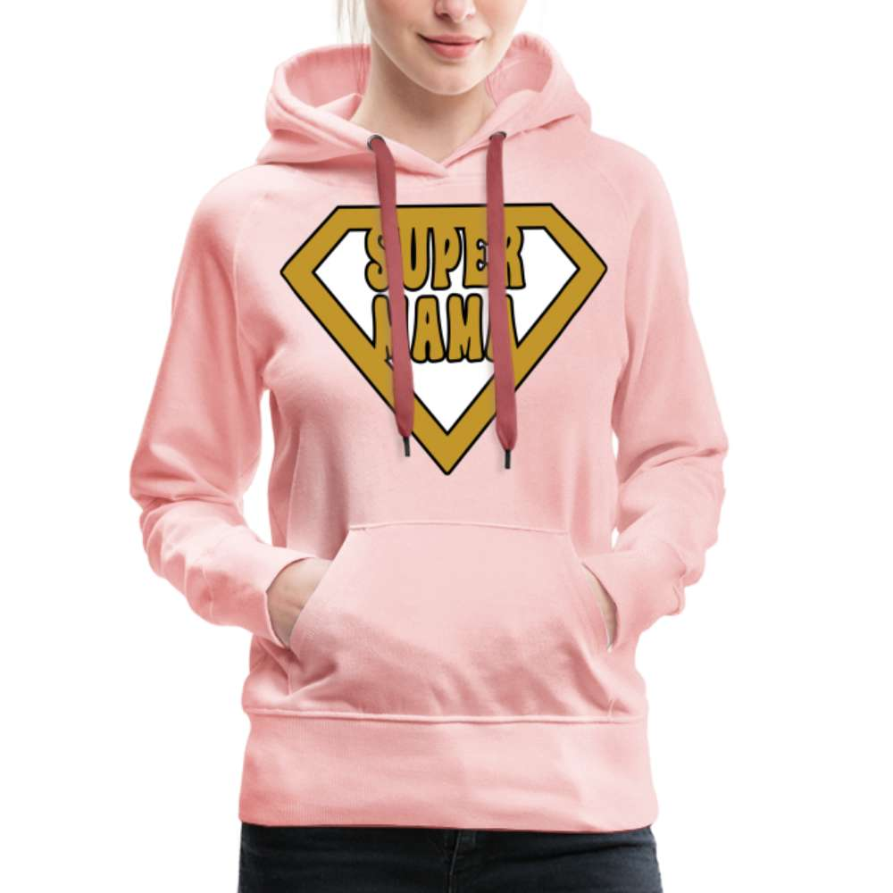 Mutter Mama Shirt Super Mama Comic Style Geschenk Frauen Premium Hoodie - Kristallrosa