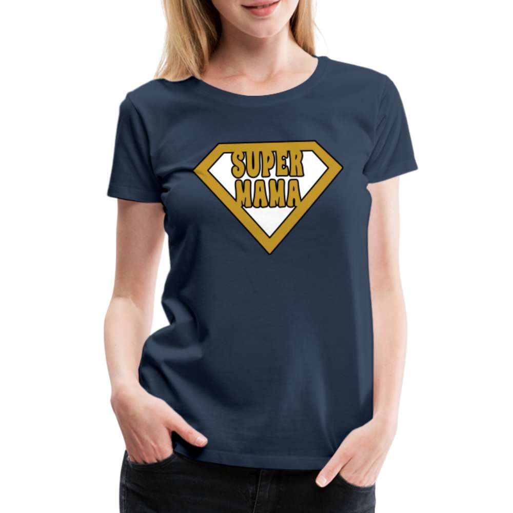 Mutter Mama Shirt Super Mama Comic Style Geschenk Premium T-Shirt - Navy