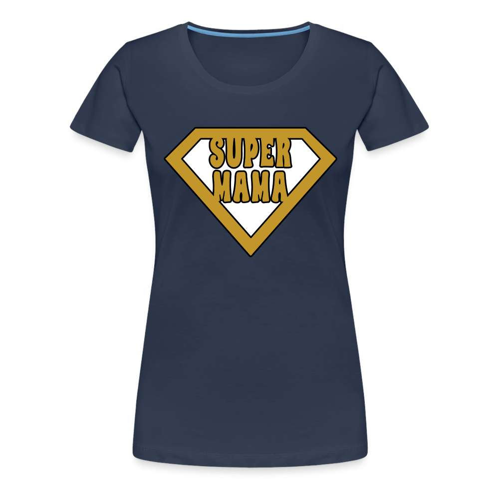 Mutter Mama Shirt Super Mama Comic Style Geschenk Premium T-Shirt - Navy