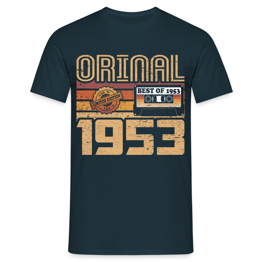 50. Geburtstag Geschenk Shirt 1983 Retro Kassette Geschenkidee T-Shirt - Navy