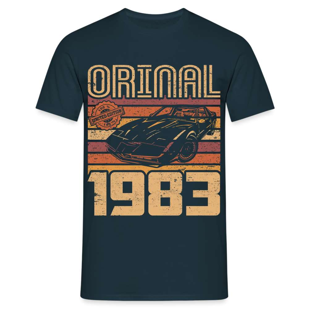 40. Geburtstag Geschenk Shirt 1983 Retro TV Geschenkidee T-Shirt - Navy