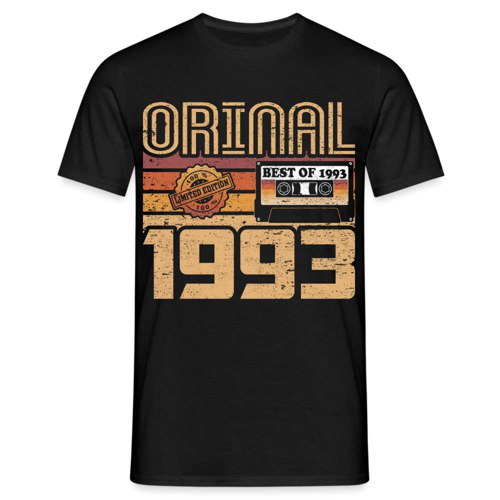 30. Geburtstag Geschenk Shirt 1993 Retro Limited Edition Geschenkidee T-Shirt - Schwarz