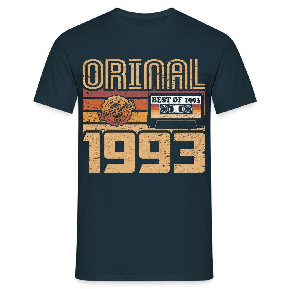 30. Geburtstag Geschenk Shirt 1993 Retro Limited Edition Geschenkidee T-Shirt - Navy