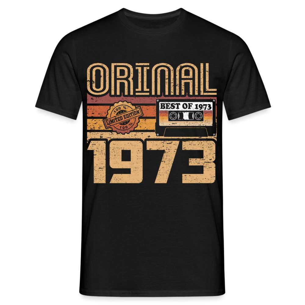 50. Geburtstag Geschenk Shirt 1973 Retro Limited Edition Geschenkidee T-Shirt - Schwarz