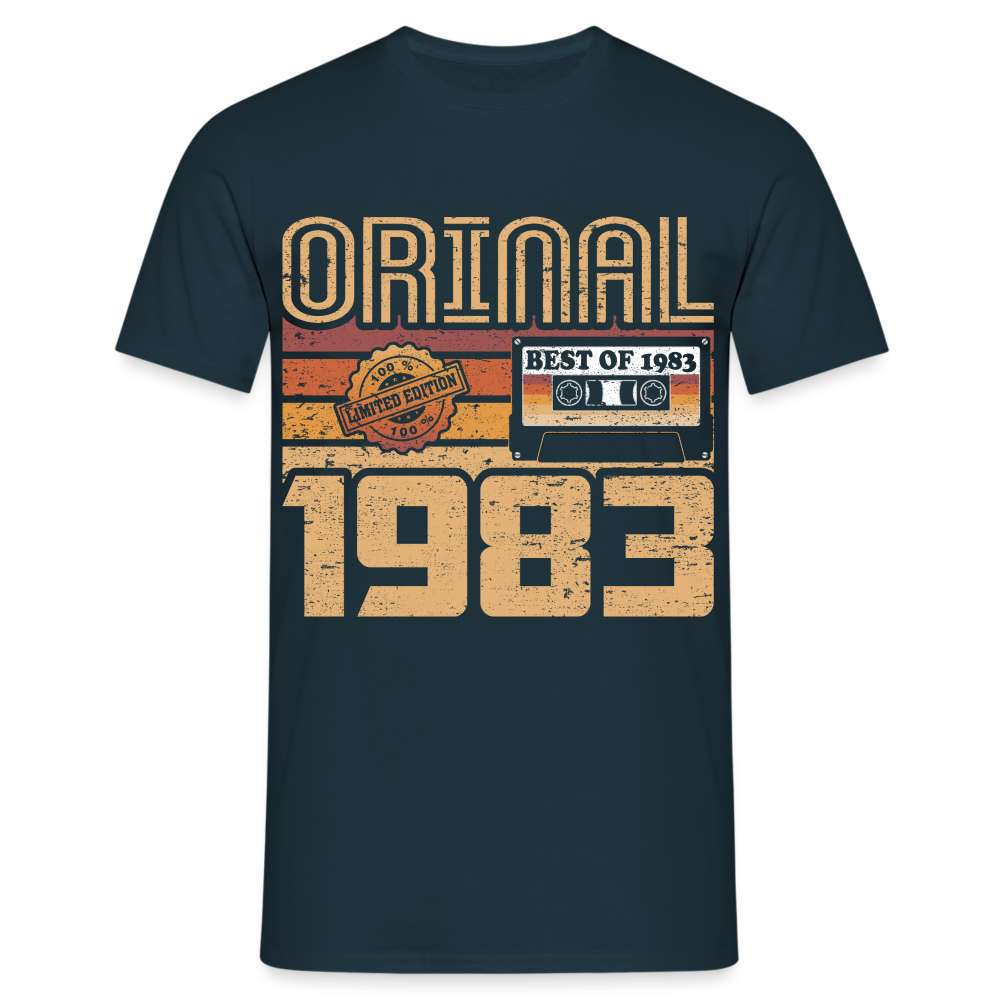 40. Geburtstag Geschenk Shirt 1983 Retro Limited Edition Geschenkidee T-Shirt - Navy