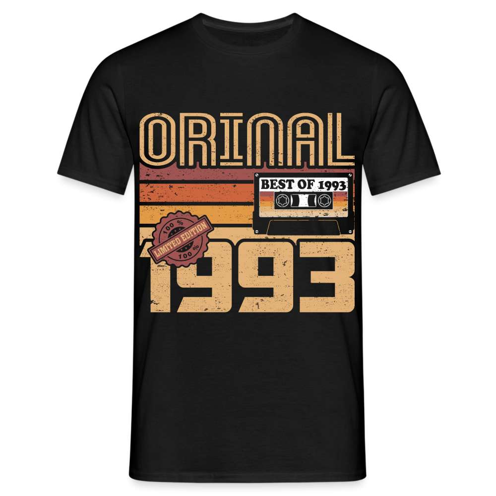 30. Geburtstag Geschenk Shirt 1993 Retro Limited Edition Geschenkidee T-Shirt - Schwarz