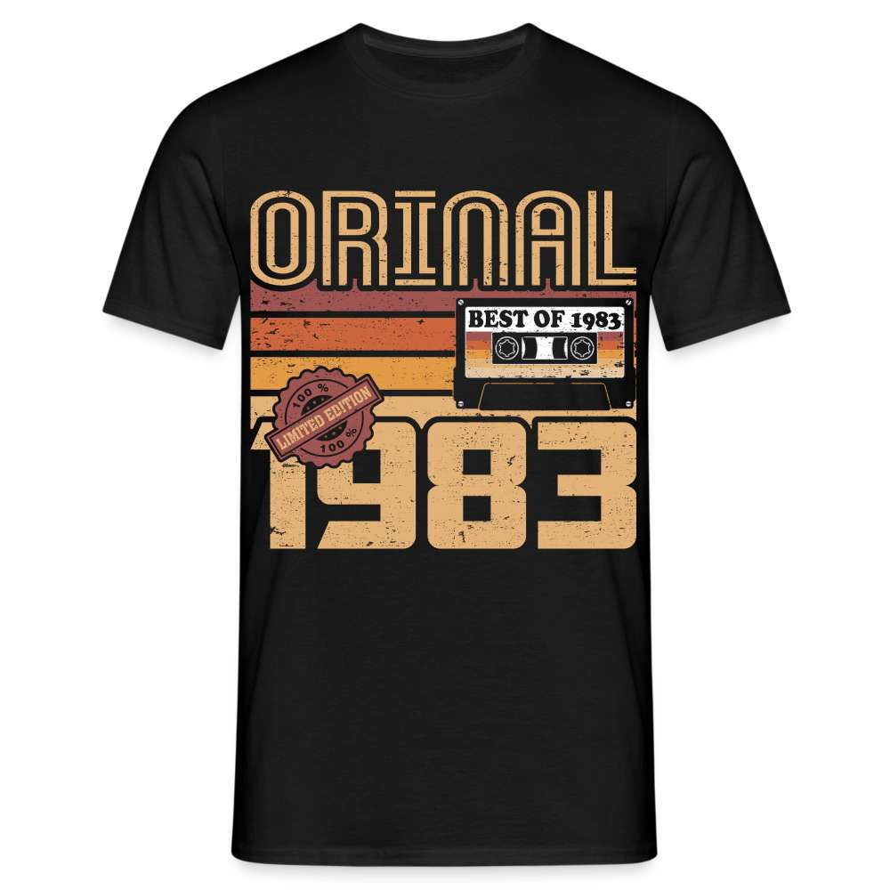 40. Geburtstag Geschenk Shirt 1983 Retro Limited Edition Geschenkidee T-Shirt - Schwarz