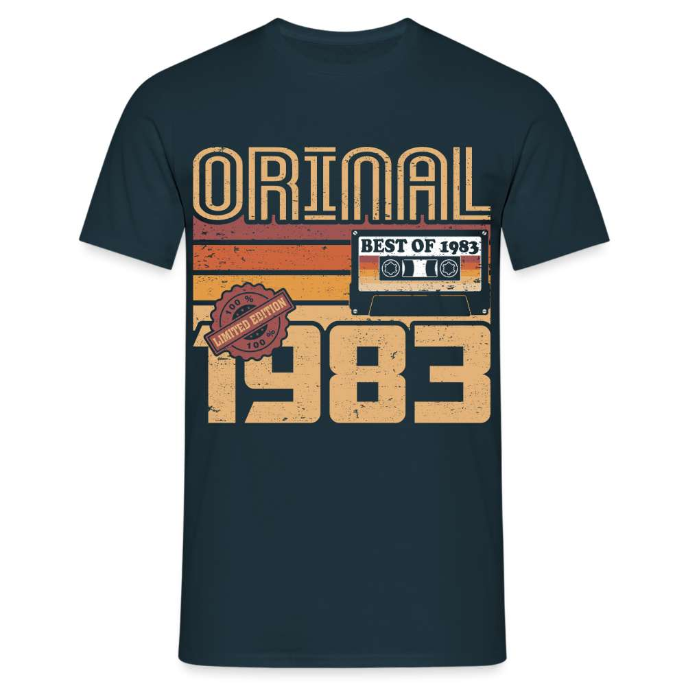 40. Geburtstag Geschenk Shirt 1983 Retro Limited Edition Geschenkidee T-Shirt - Navy