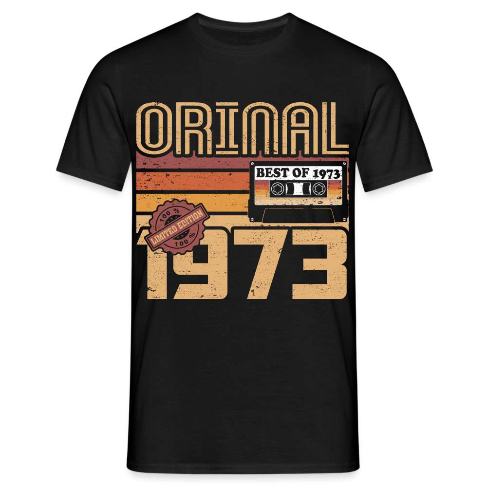 50. Geburtstag Geschenk Shirt 1973 Retro Limited Edition Geschenkidee T-Shirt - Schwarz