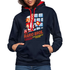 80er Retro Gaming 8-Bit Gaming Kontrast-Hoodie - Navy/Rot