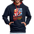 80er Retro Gaming 8-Bit Gaming Kontrast-Hoodie - Navy/Rot