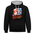 80er Retro Gaming 8-Bit Gaming Kontrast-Hoodie - Schwarz/Grau meliert