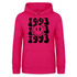 30. Geburtstags Hoodie 1993 Smiley Retro Style Frauen Hoodie - dunkles Pink