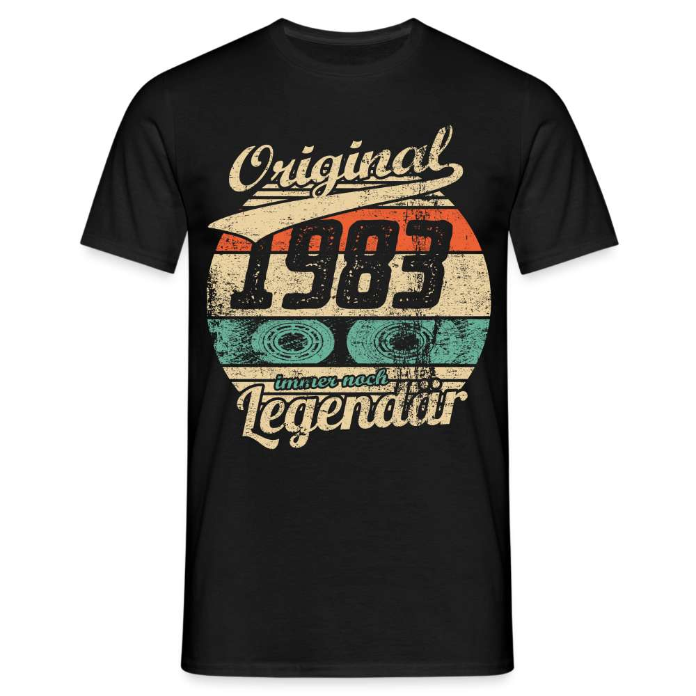 40. Geburtstag Retro Original 1983 - immer noch Legendär - Geschenk T-Shirt - Schwarz