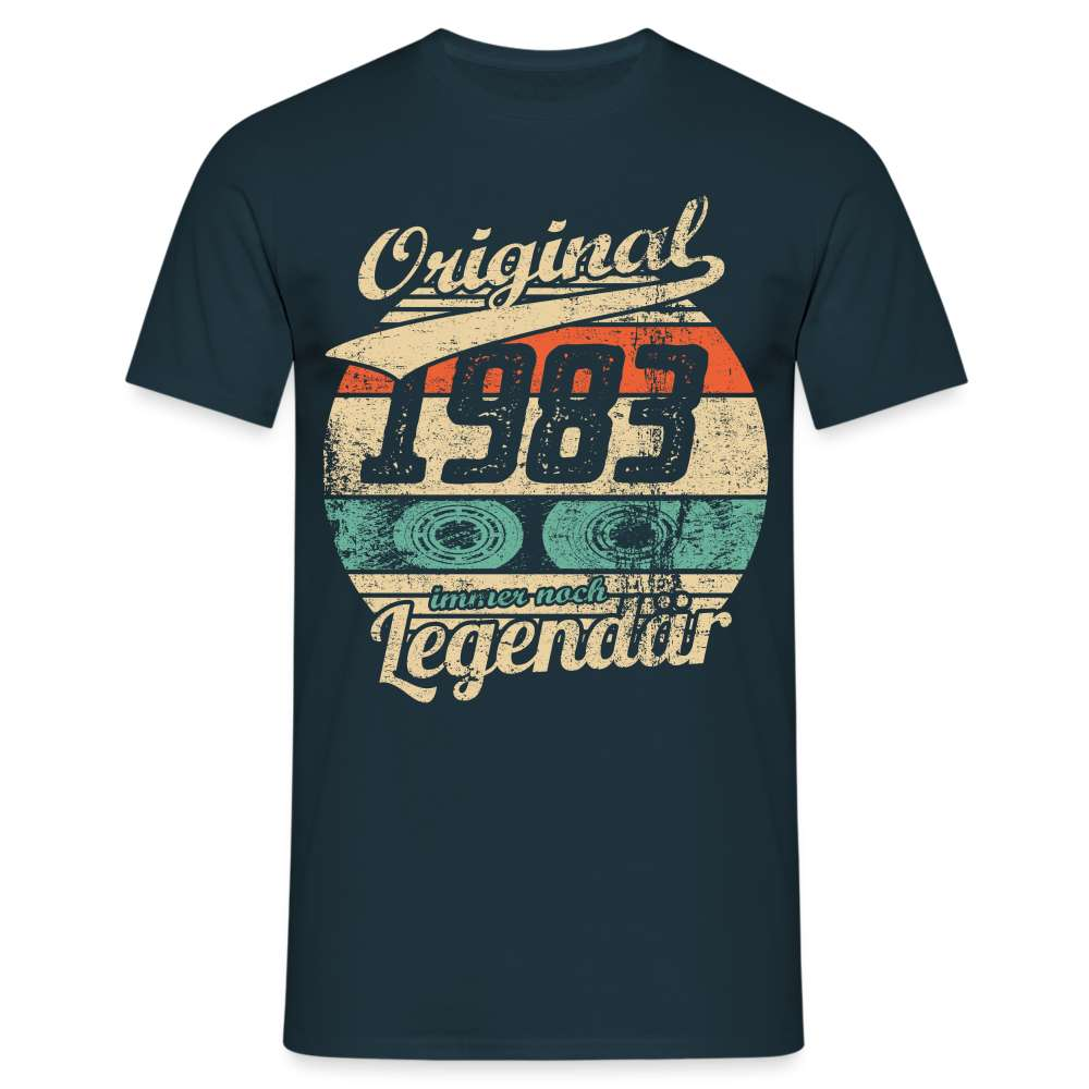 40. Geburtstag Retro Original 1983 - immer noch Legendär - Geschenk T-Shirt - Navy