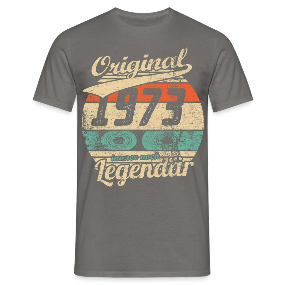 50. Geburtstag Retro Kassette Original 1973 - immer noch Legendär - Geschenk T-Shirt - Graphit