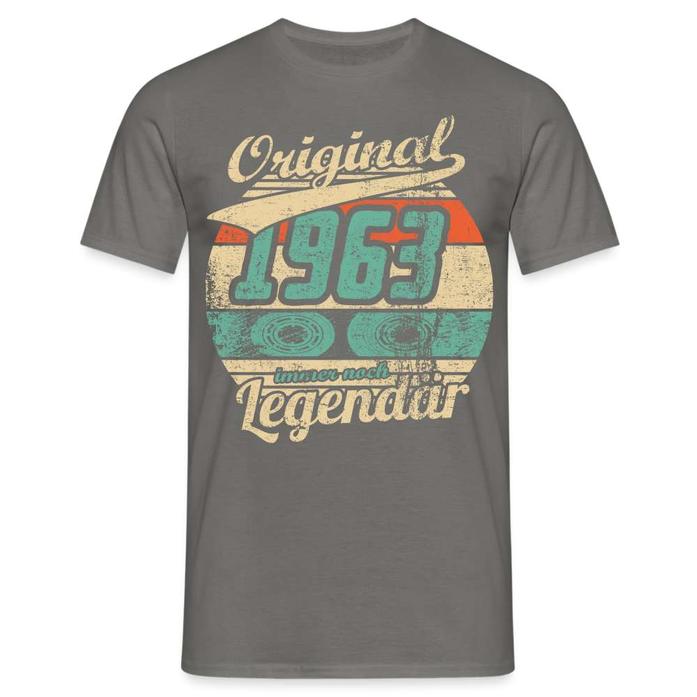 60. Geburtstag Original Retro Kassette - Legendär 1962 Geschenk T-Shirt - Graphit