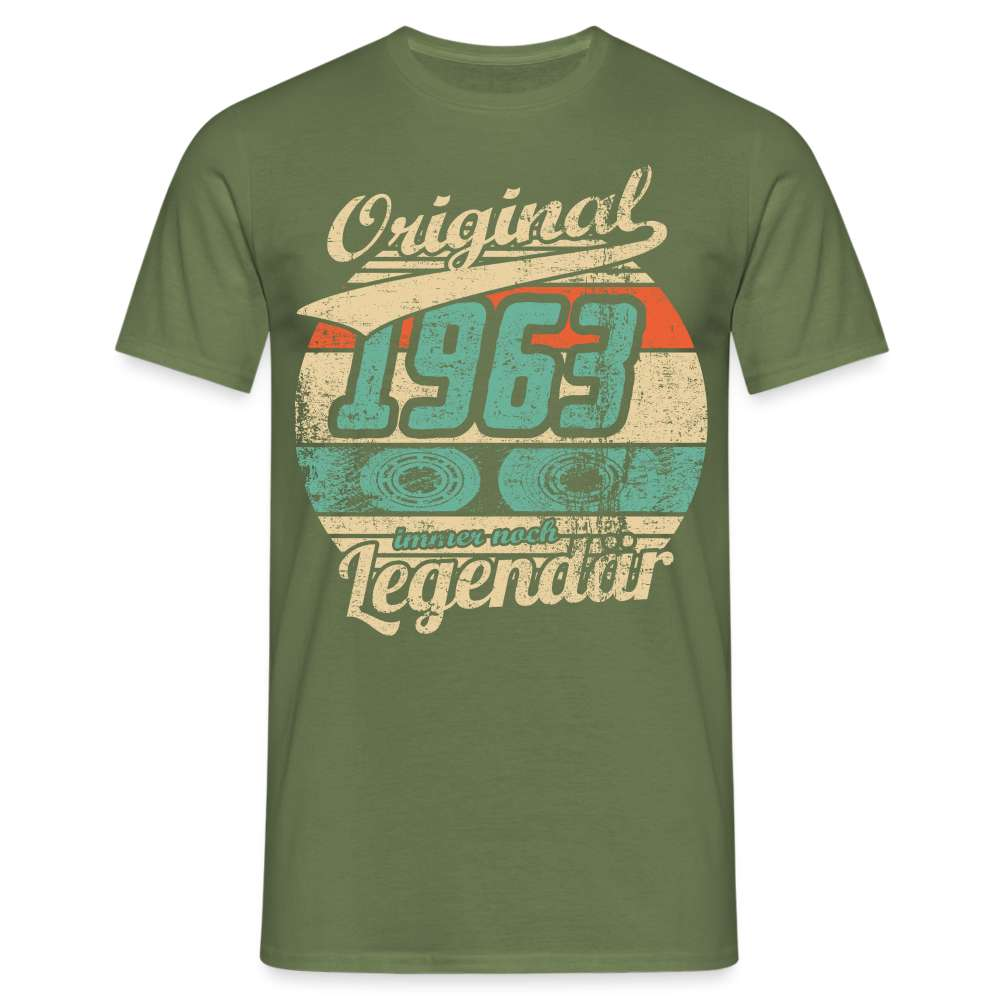 60. Geburtstag Original Retro Kassette - Legendär 1962 Geschenk T-Shirt - Militärgrün