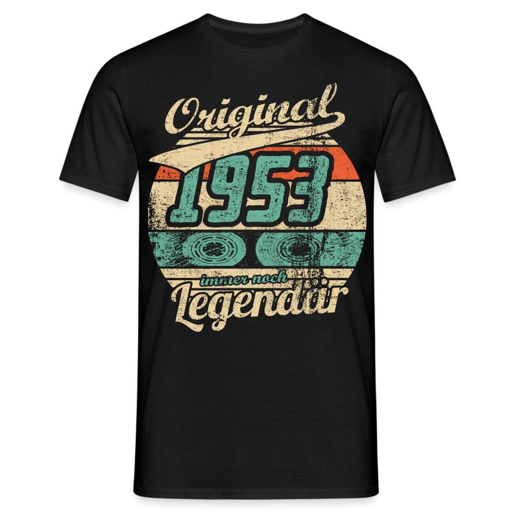 70. Geburtstag Original Retro Kassette - Legendär 1952 Geschenk T-Shirt - Schwarz