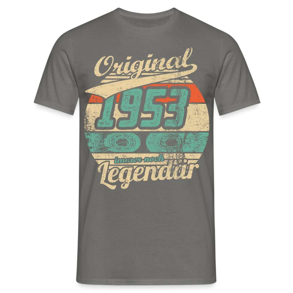 70. Geburtstag Original Retro Kassette - Legendär 1952 Geschenk T-Shirt - Graphit