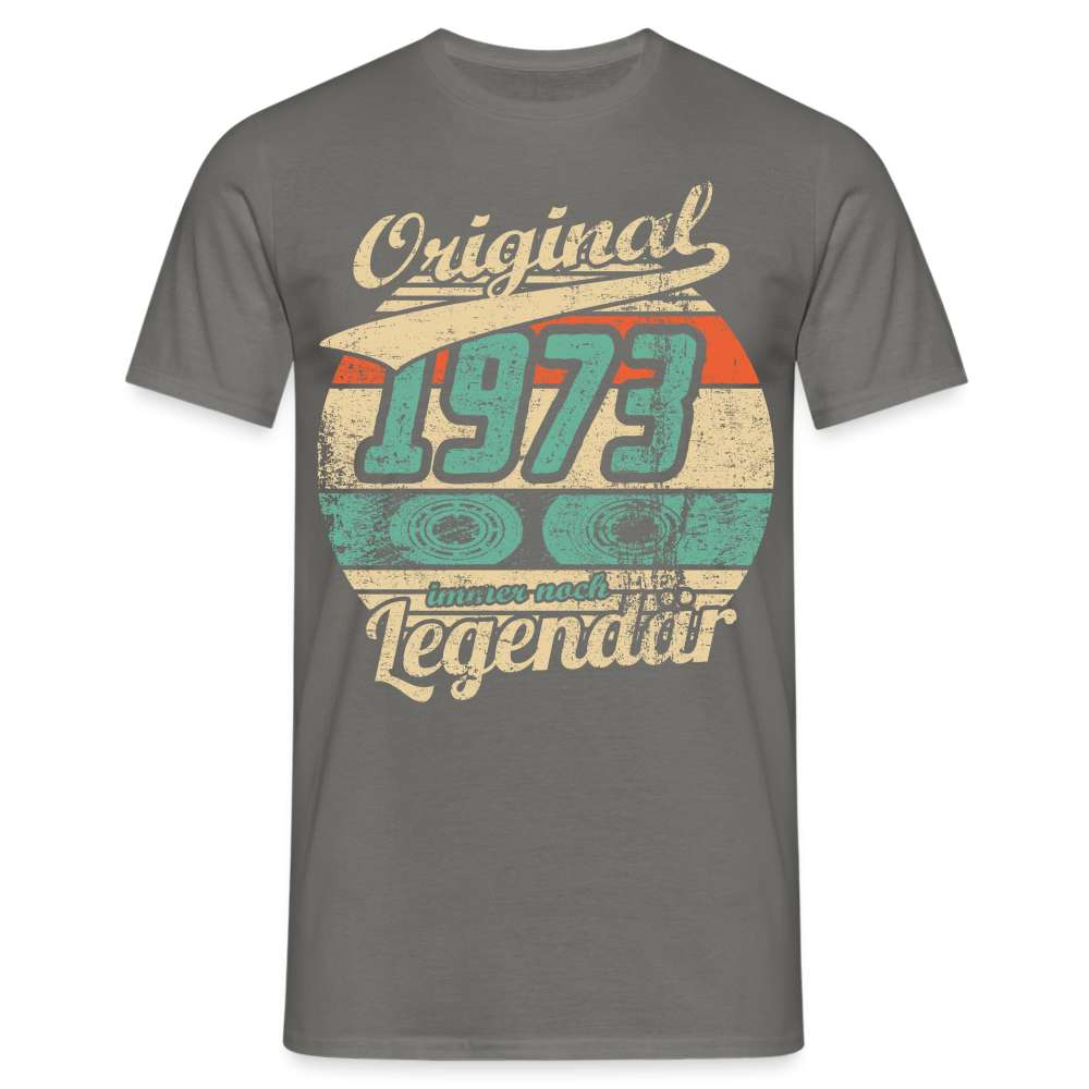 50. Geburtstag Original Retro Kassette - Legendär 1972 Geschenk T-Shirt - Graphit