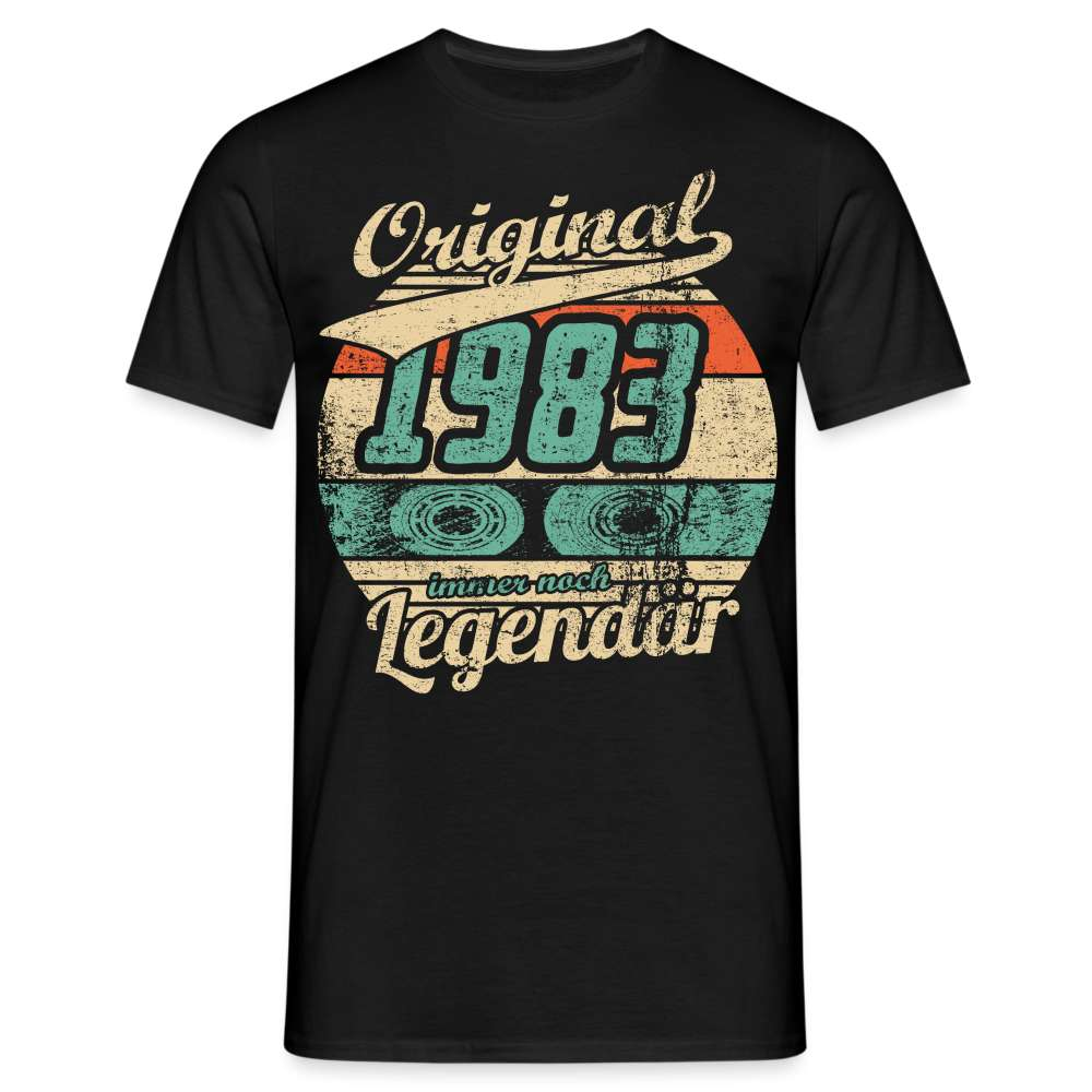 40. Geburtstag Original Retro Kassette - Legendär 1982 Geschenk T-Shirt - Schwarz