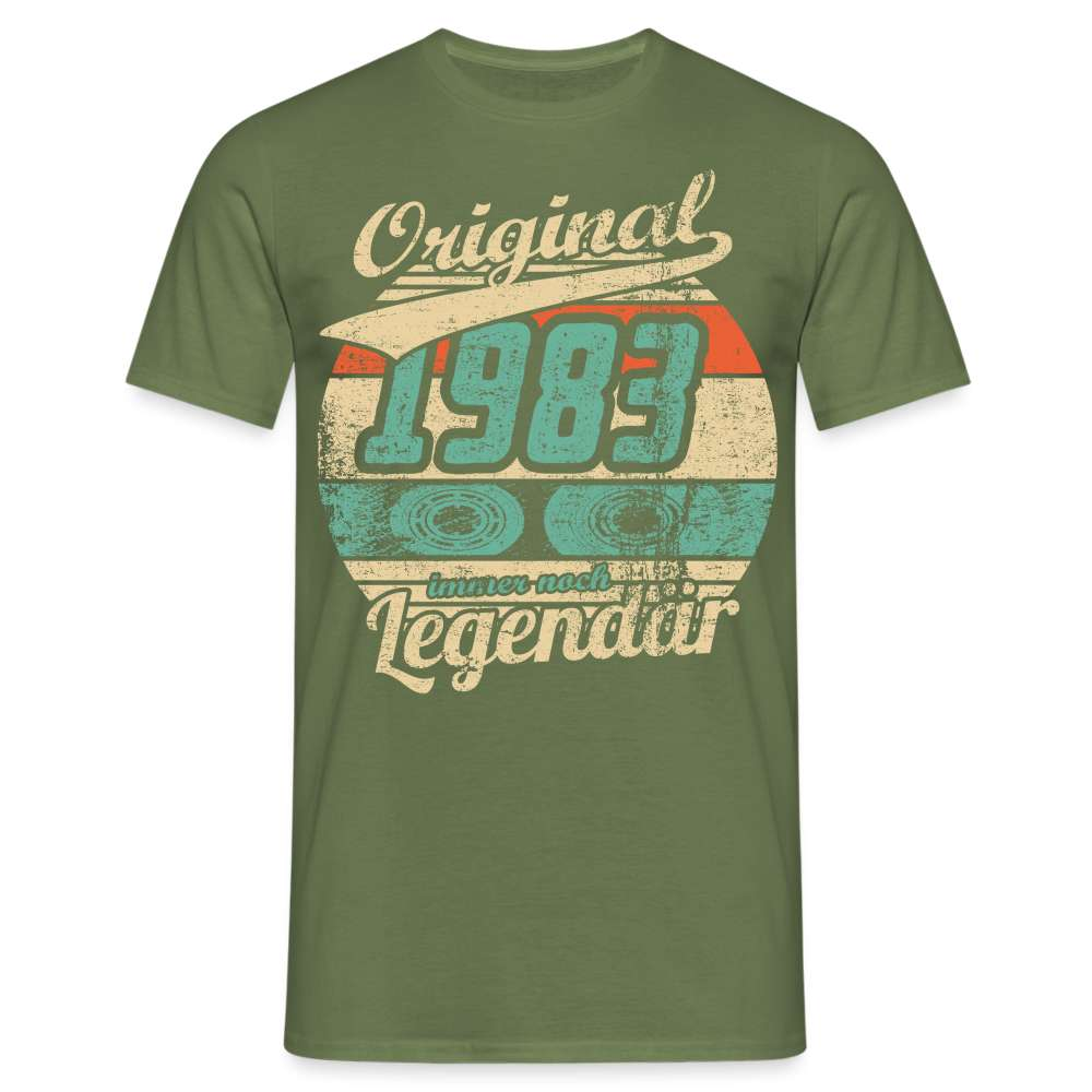 40. Geburtstag Original Retro Kassette - Legendär 1982 Geschenk T-Shirt - Militärgrün