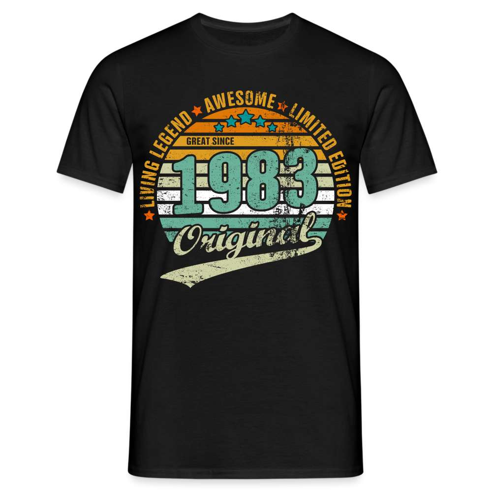 40. Geburtstag Original Retro Style - Legendär 1982 Geschenk T-Shirt - Schwarz