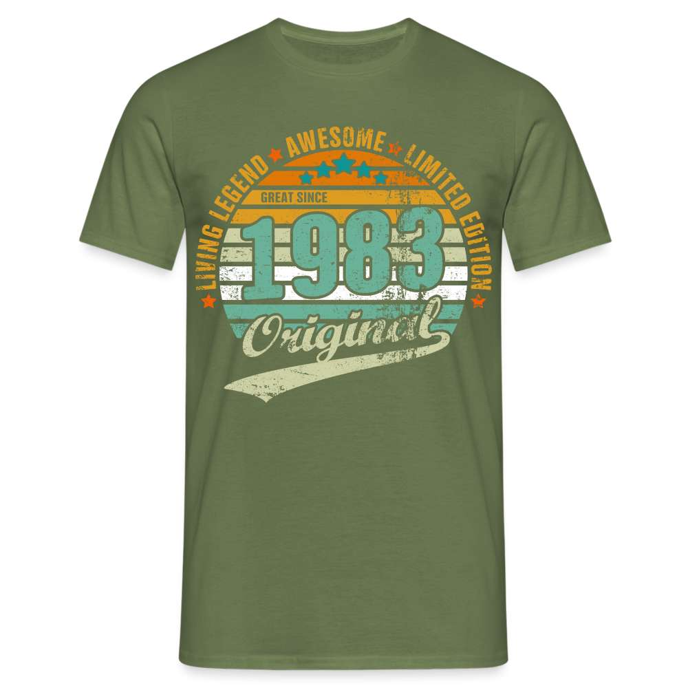 40. Geburtstag Original Retro Style - Legendär 1982 Geschenk T-Shirt - Militärgrün